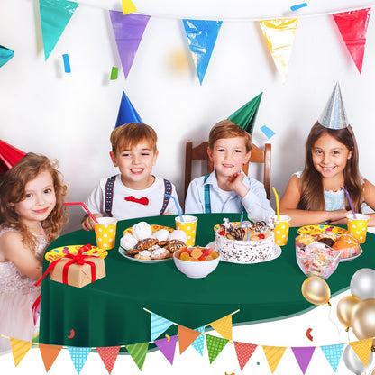tujol Royal Blue 6 Pack Plastic Table Cloth 54" x 108", Disposable Tablecloths Rectangle Table Cover, Plastic Tablecloths for Parties