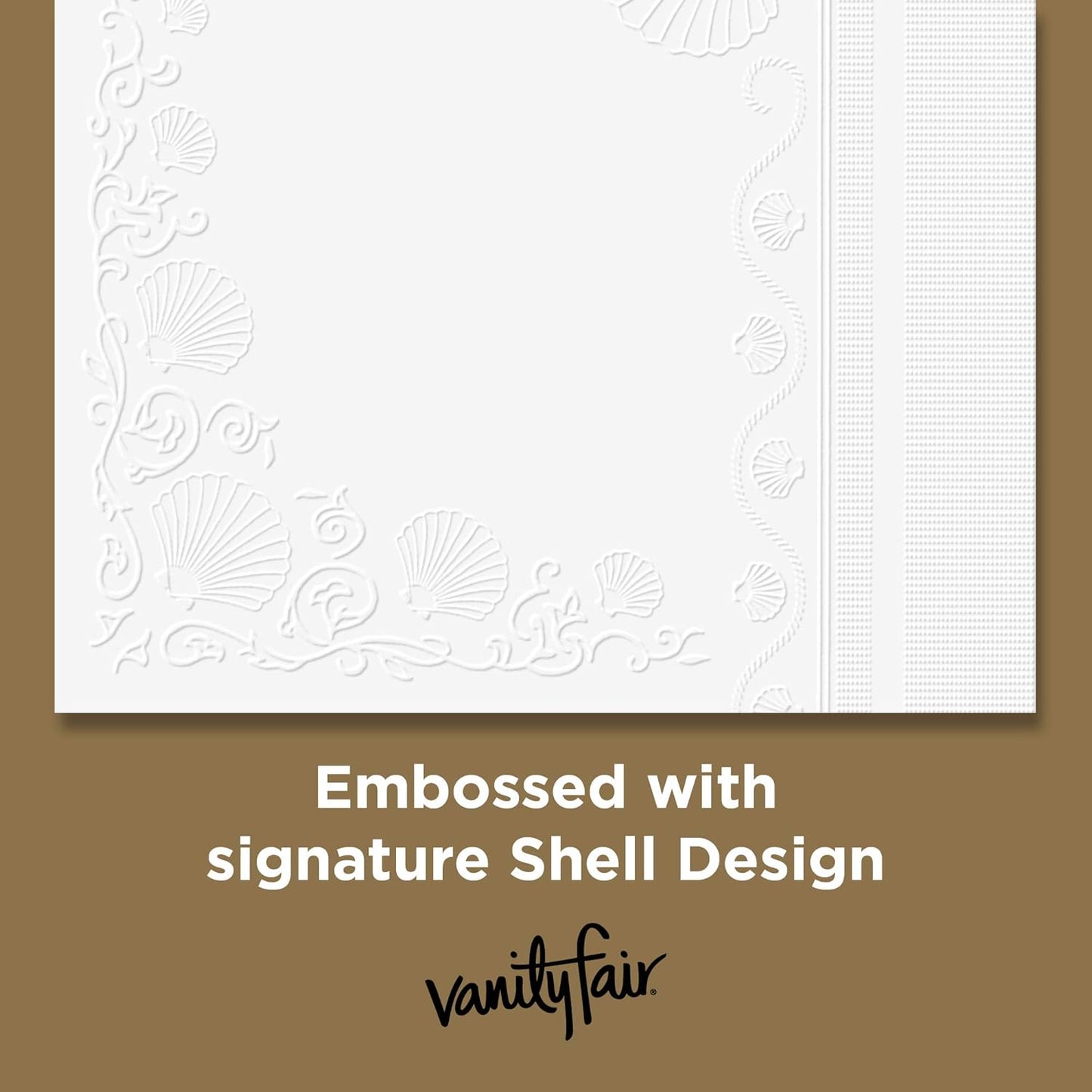 Vanity Fair Entertain Paper Napkins, 40 Count, Disposable Napkins Made For Entertaining And Events