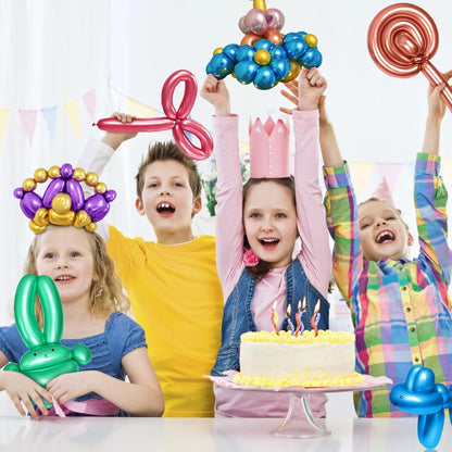 260 Clear Long Balloons for Animals, Thickening Skinny Latex Twisting for Arch Modeling Magic Clown Birthday Wedding Party Decorations 100pcs