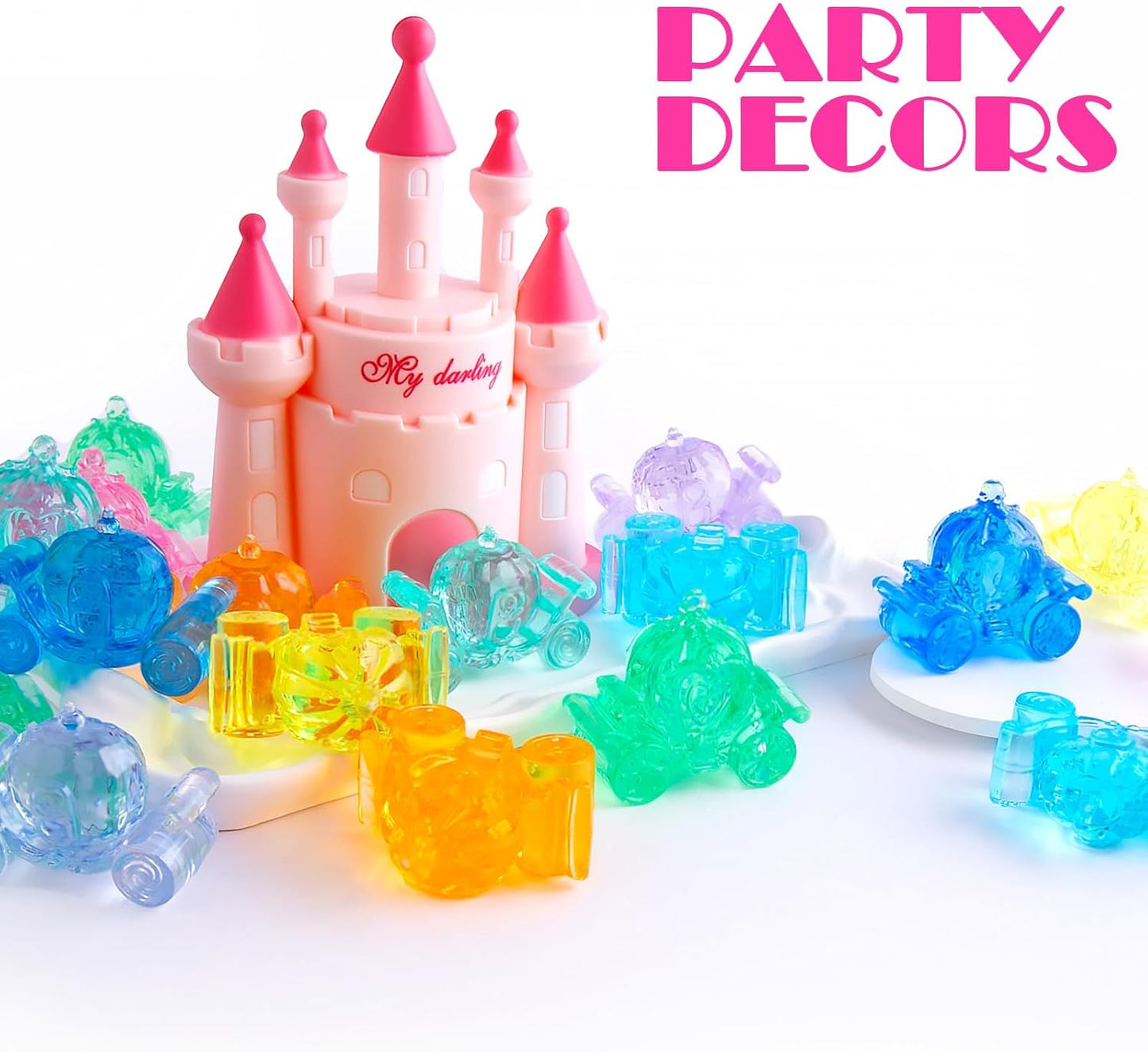 Niceup 150pcs Kids Plastic Gem Rings Bulk Toys Princess Party Favor Cupcake Topper Pinata Fillers Parade Throws Bulk Carnival Prizes Acrylic Gemstones Fake Jewel Treasure Toys Goodie Bag Fillers