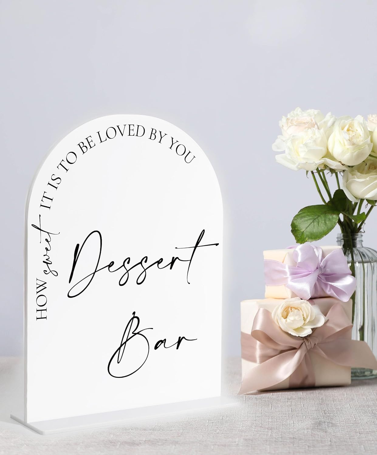 Audio Guest Book Sign, White Arch Acrylic Wedding Sign, Audio Guest Book Wedding Phone, Bridal Shower Decor, Engagement Party Decor, Centerpiece Table Decorations Party for Bride and Groom-14