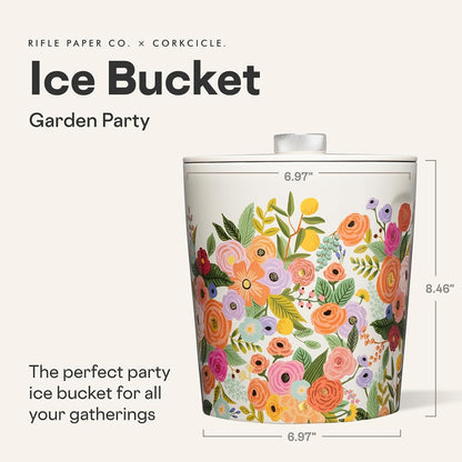 Corkcicle Insulated Ice Bucket with Lid - Stainless Steel - Summer Gift - 100 oz - Ceramic Slate