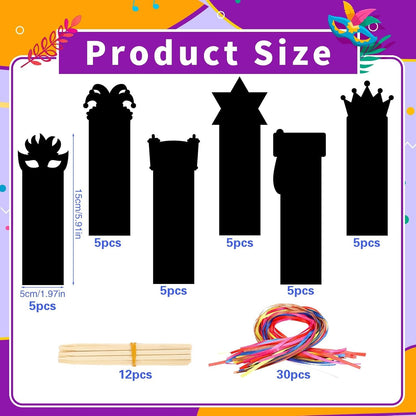 JUNEBRUSHS 30Pcs Ocean Crafts, Rainbow Magic Ocean Animals Scratch Bookmarks Under The Sea Party Favors Games for Activities Summer Arts and Crafts