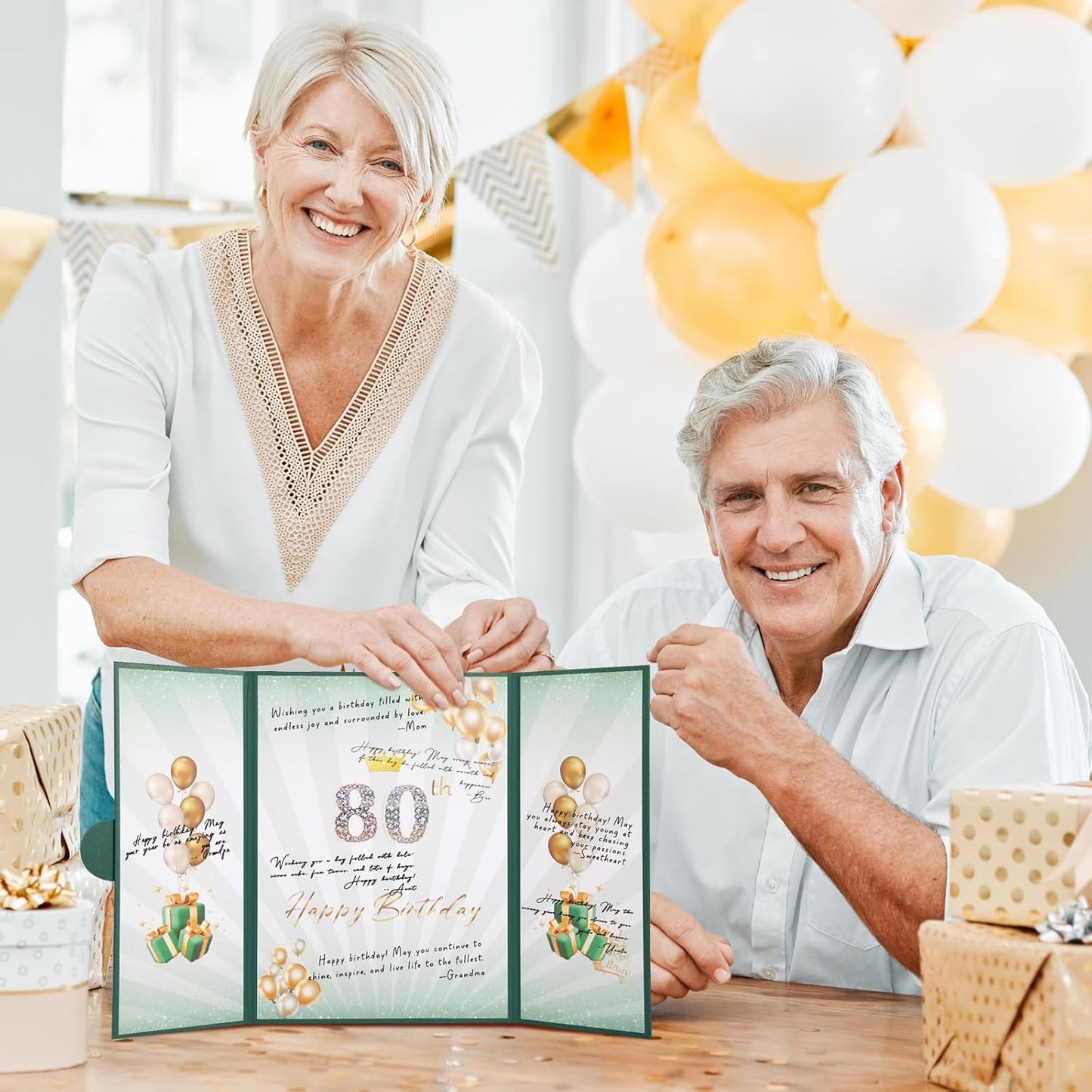 Rose Gold Birthday Party Decorations,18" x 12" Creative Birthday Decorations Guest Sign in Book Alternative, for Men and Women of All Ages, Happy Birthday Party Supplies