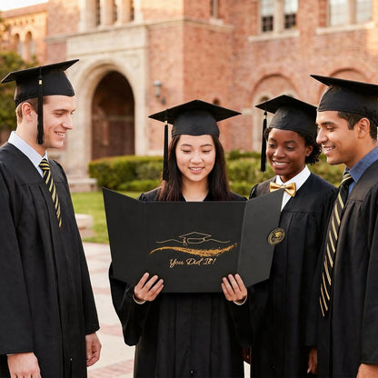 Graduation Guest Book 2026, Blue Gold Graduation Decorations Class of 2026 Graduates Sign in Book Signature Board Congrats Grad Decor Party Supplies, High School College Graduations Gifts for Her Him