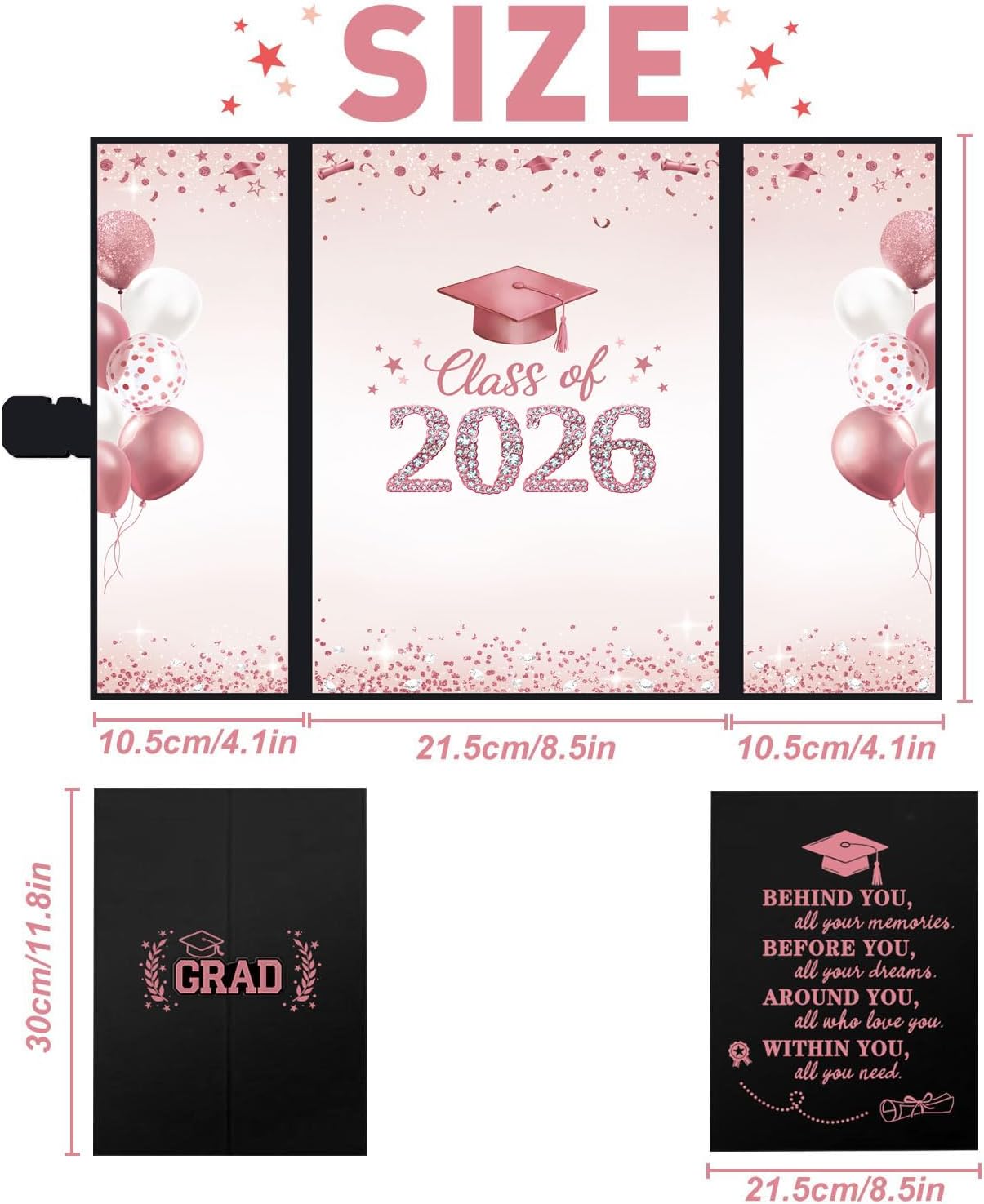 QIYANPAX Graduation Guest Book 2026, Blue and Gold Graduation Decorations Class of 2026, Graduation Signature Book, Congrats Grad Guest Book Alternative, Unique Graduation Gifts