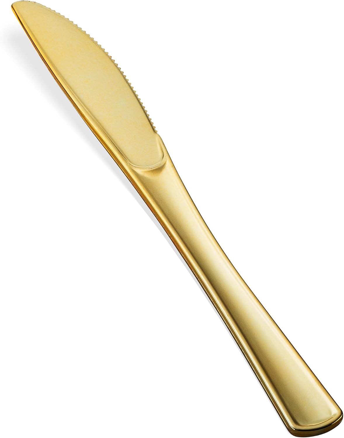 160 Silverware Set - Disposable Flatware - 80 Plastic Forks, 40 Plastic Spoons, 40 Cutlery Knives - Heavy Duty for Party Bulk Pack (Gold)