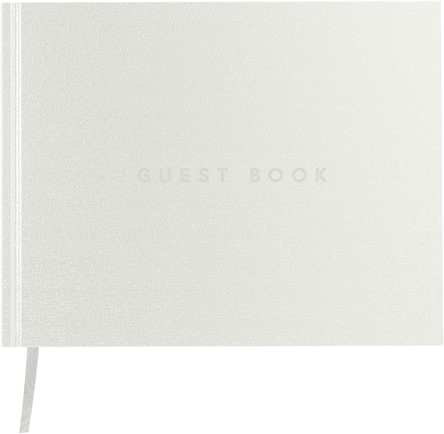 Useful Co. Black Guest Book, Use as Guest Book Wedding Reception, Sign in Book, Guest Book for Vacation Home, Funeral Guest Book, Hardbound Guestbook, Leather Cover, 112 Pages, 9 x 7 Inches