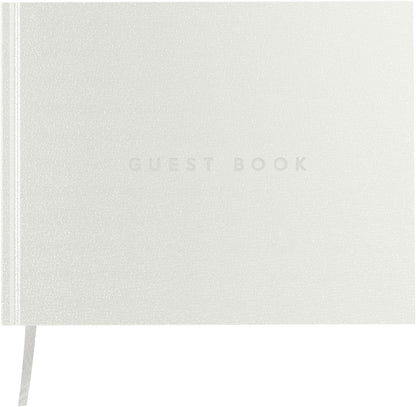 Useful Co. Black Guest Book, Use as Guest Book Wedding Reception, Sign in Book, Guest Book for Vacation Home, Funeral Guest Book, Hardbound Guestbook, Leather Cover, 112 Pages, 9 x 7 Inches