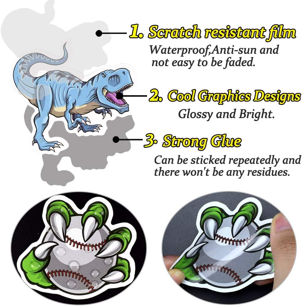 QTL Neon Stickers for Teens & Students Prizes, Waterproof Vinyl Party Favor Stickers, School Rewards, Water Bottle and Laptop, 50PCS - Colors B