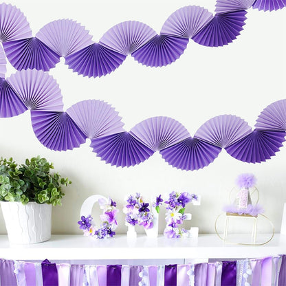 Paper Fan Garland - Paper Fan Garland Party Decorations - Perfect for Birthday Parties, Holiday Decorations, Family Gatherings, Weddings and More (Red)