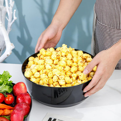 Hioasis 8 Pack Plastic Serving Bowls 128oz Gold Glitter Plastic Bowls Heavy Duty Disposable Serving Bowls for Party Snack & Salad & Candy & Bar Buffet