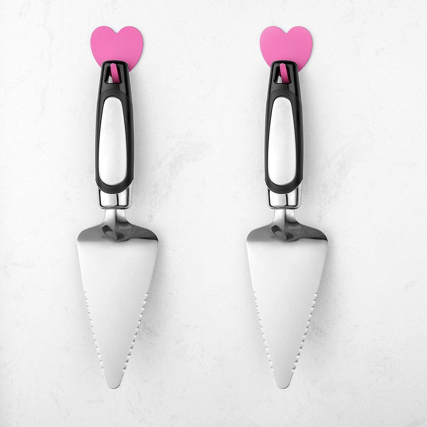 2PCS Flatware Pie Server Stainless Steel Cake Cutter, Pizza/Tart/Dessert Slicer.