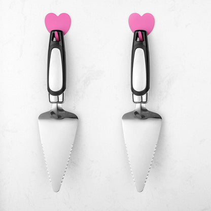 2PCS Flatware Pie Server Stainless Steel Cake Cutter, Pizza/Tart/Dessert Slicer.