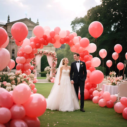 110pcs Black Balloon 12 inch, Black Latex Balloons for Birthday Party Baby Shower Wedding(with 2 Ribbons). - Colors B