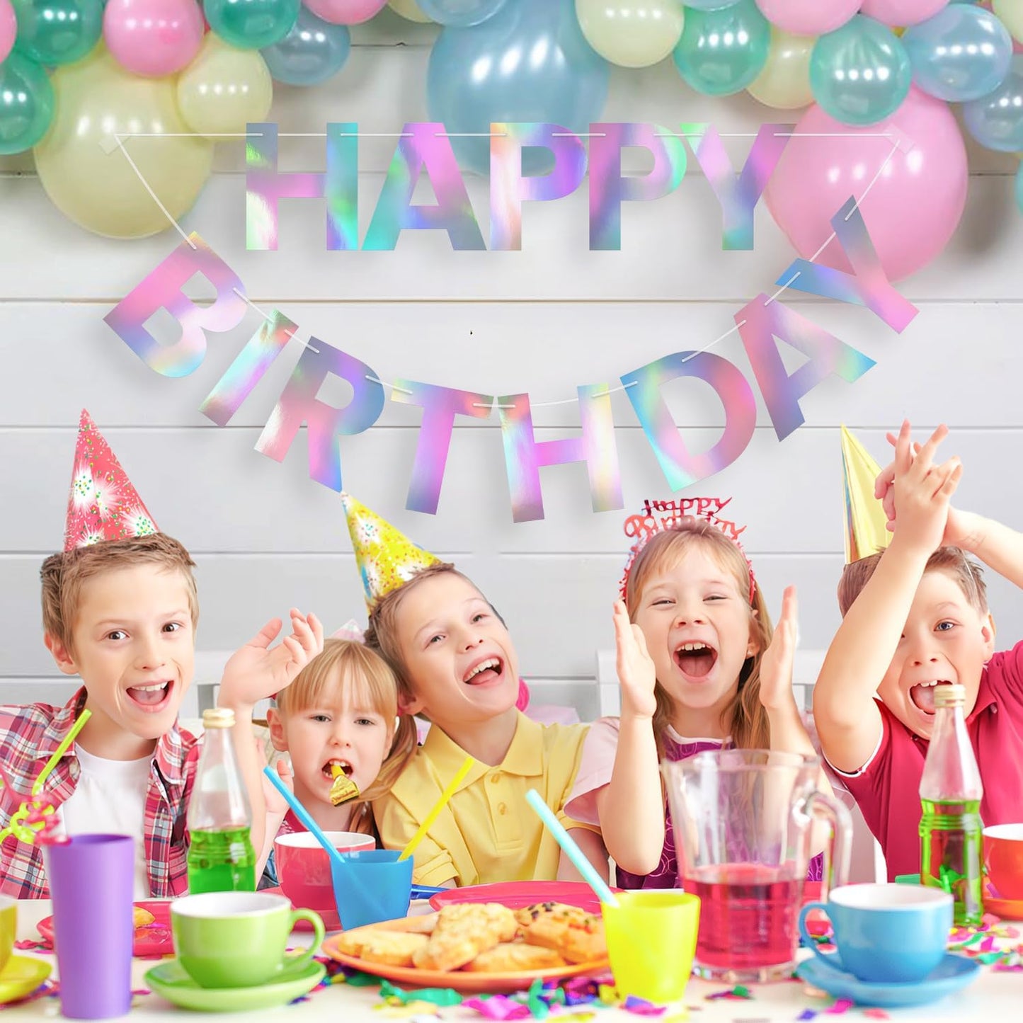 Happy Birthday Banner - 9ft Pre-Strung Happy Birthday Sign for Women, Men, Girls, Boys - No DIY Birthday Decorations & Party Supplies(Macaron)