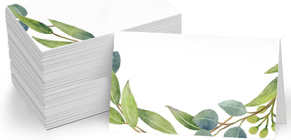 Gethelud 110 PCS Tent Cards, Small Blank Place Cards Delicate Seating Cards Blank Name Cards Escort Cards for Wedding, Table, Dinner Parties, Receptions (Each Measures 2” x 3.5”)