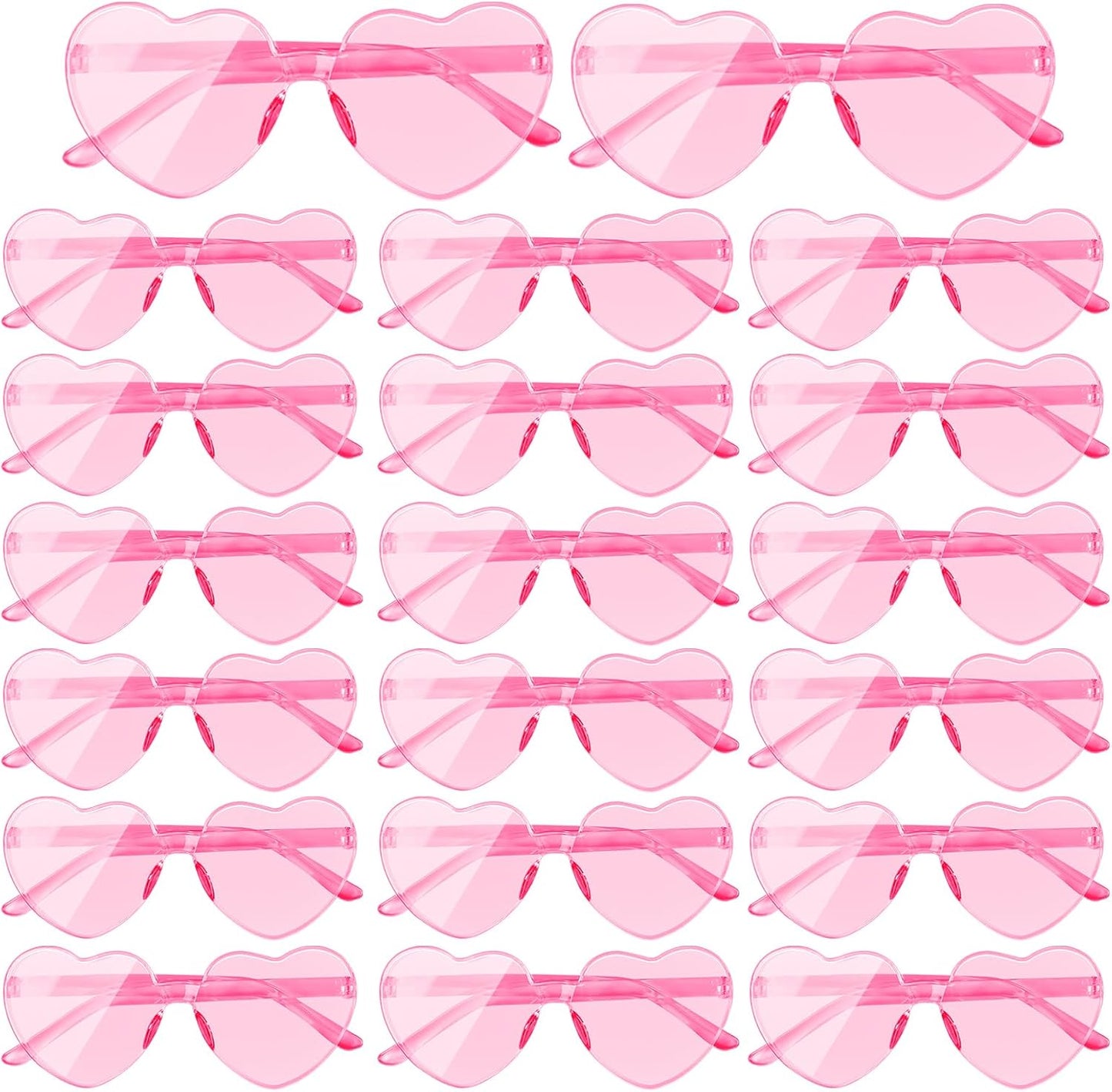 AEAHALY Heart Sunglasses for Women and Men Rimless Heart Shaped Sunglasses Bachelorette Bride Party Accessories