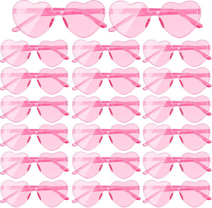 AEAHALY Heart Sunglasses for Women and Men Rimless Heart Shaped Sunglasses Bachelorette Bride Party Accessories