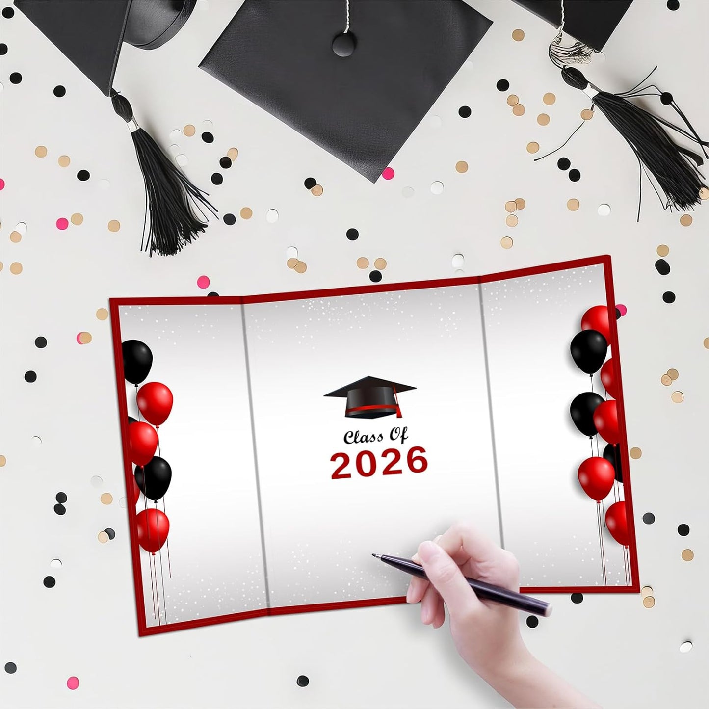 DYIRBIIY 18"X12" Graduation Signature Board - Class of 2026 - Grad Guest Book Alternative for College & High School Students, Congrats Graduate Gift, Party Favors & Decors(Blue) - A10