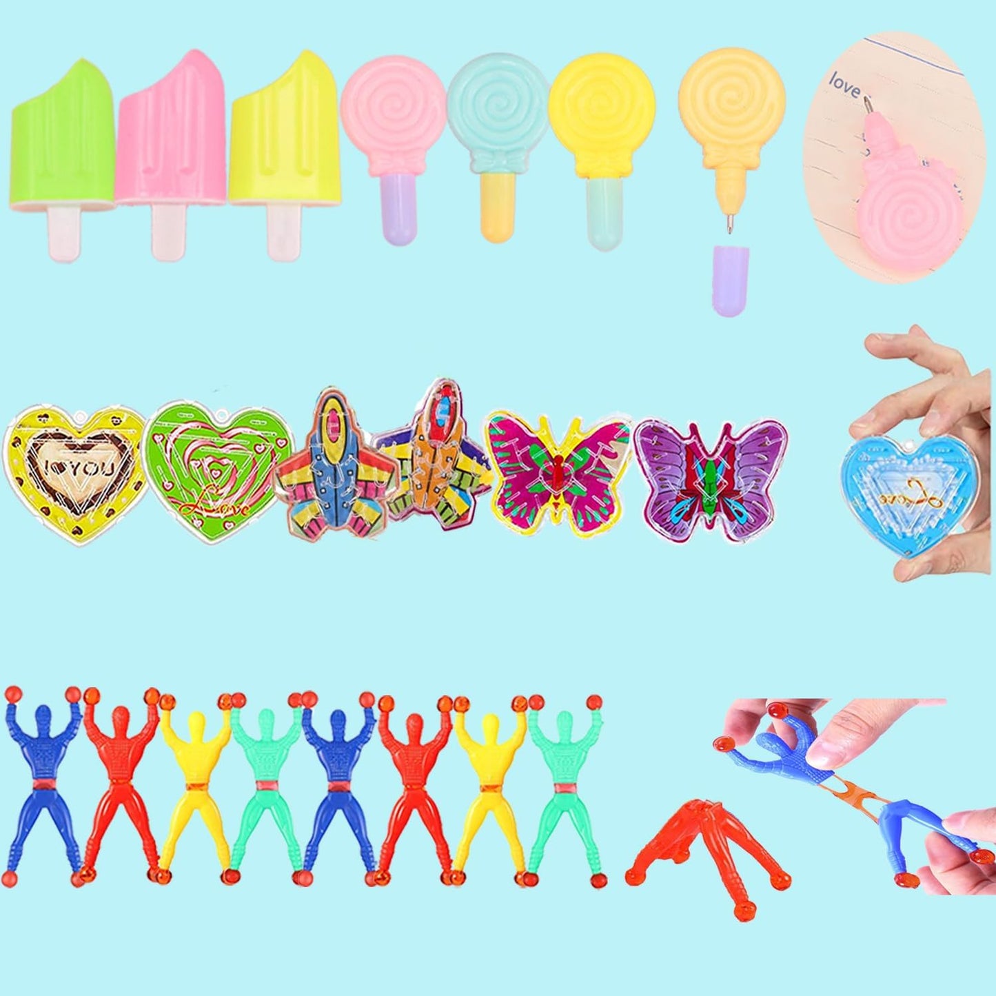 Beilunt 132 Pcs Party Favors Toys for Kids 4-8, Easter Egg Fillers, Assortment Treasure Box Toys for Classroom Prizes,Goodie Bags Stuffers, Pinata Fillers Bulks Small Toys Carnival Prizes