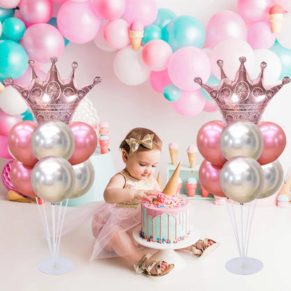 Balloon Stand Kit For Table - 4 Sets Balloon Sticks with Base For Birthday Graduation Party Decorations