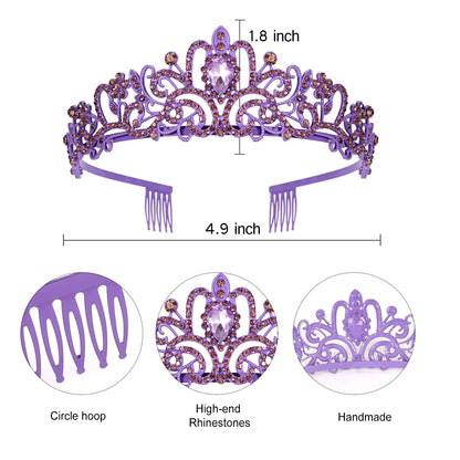 Princess Birthday Tiara - Happy Crown for Girls & Women, Decorative Accessory