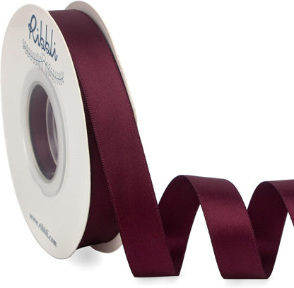 Ribbli Double Faced White Satin Ribbon,3/8” x Continuous 25 Yards,Fabric Ribbon use for Bows Bouquet,Gift Wrapping,Floral Arrangement