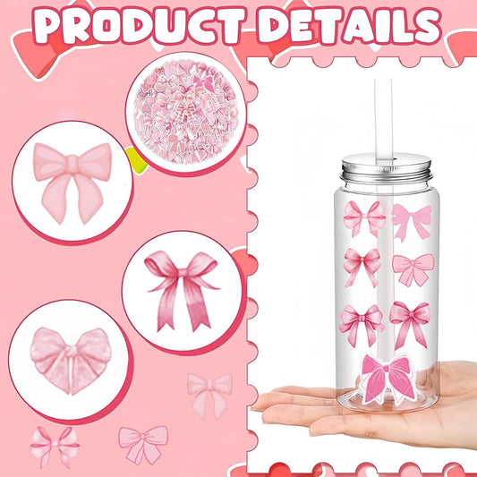 CZWXOXO 74Pcs Pink Theme Party Favors Contain 24 Pcs Slap Bracelets 50Pcs Pink Theme Stickers,Makeup Theme Birthday Party Decorations,Classroom Rewards