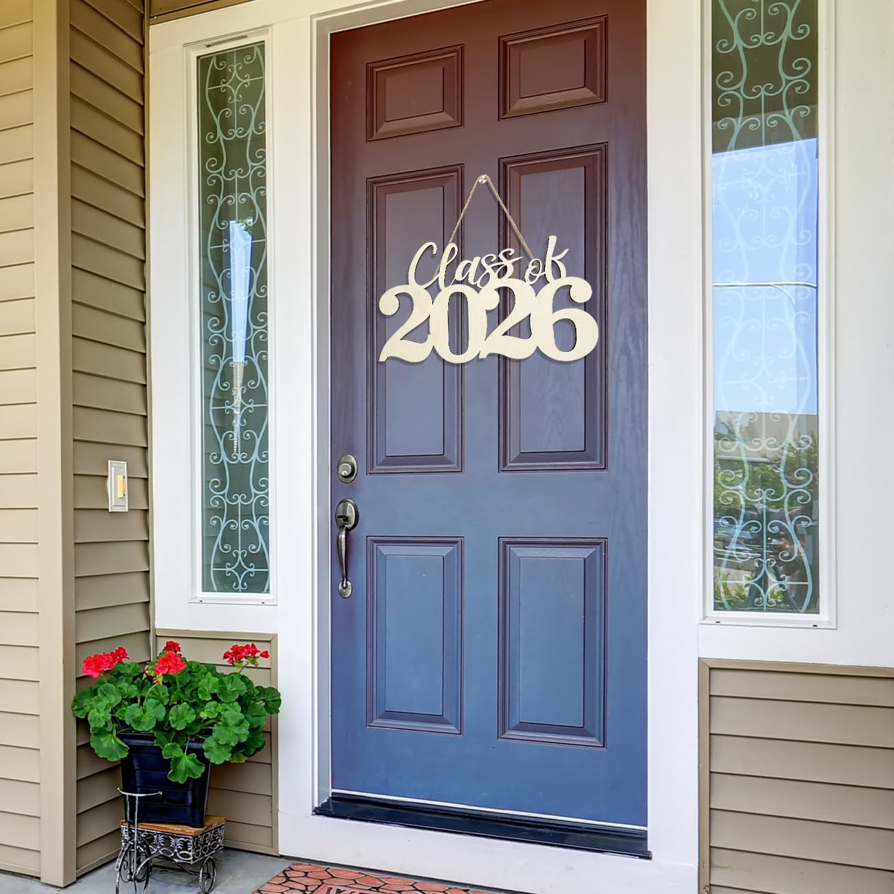 Class of 2026 Wooden Sign Graduation Party Decorations 2026 White Graduation Photo Booth Prop Senior2026 Sign for High School College Party