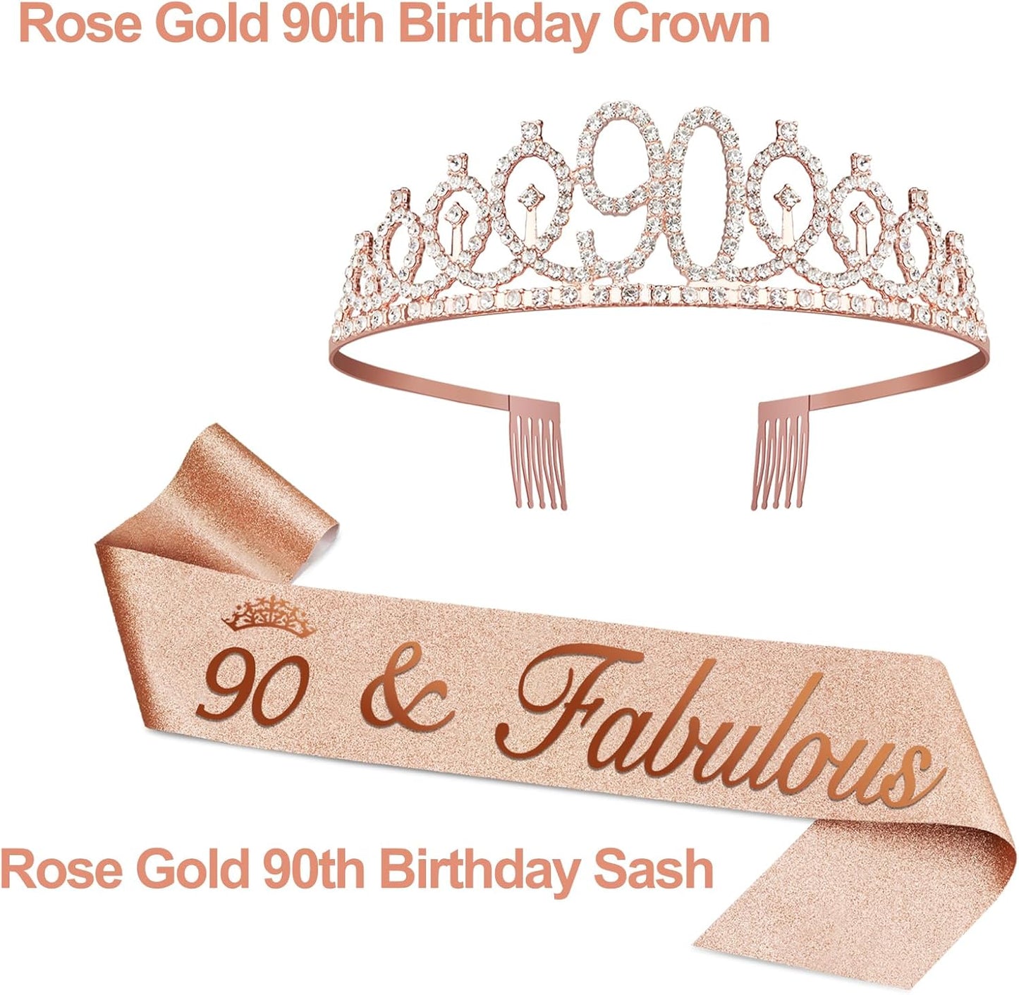 21st Birthday Decorations for Her with 21st Birthday Sash and Crown, Candles Gold, Gifts for 21 Year Old Girls