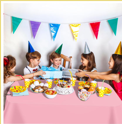tujol Royal Blue 6 Pack Plastic Table Cloth 54" x 108", Disposable Tablecloths Rectangle Table Cover, Plastic Tablecloths for Parties