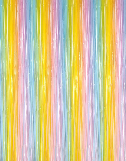 i-CHONY 2 Pcs 3.2ft x 8.2ft Champagne Gold Metallic Tinsel Foil Fringe Curtains Photo Booth Backdrop for Baby Shower Birthday Wedding Holiday Celebration Bachelorette Party Decorations