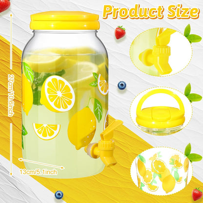 Havawish 2 Pcs 1 Gallon Plastic Beverage Dispenser with Spigot Clear Summer Kitchen Fridge Drink Dispenser for Parties Lemonade Juice Tea Beer Cold Water (Red,Cylinder)