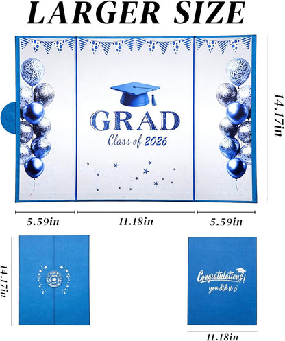 Green Graduation Party Decorations Class of 2026 - Extra Large 22" x 14" Graduation Guest Book to Sign Signature Board for Graduation Gifts Congrats Grad Party Favors Supplies Decor Keepsake