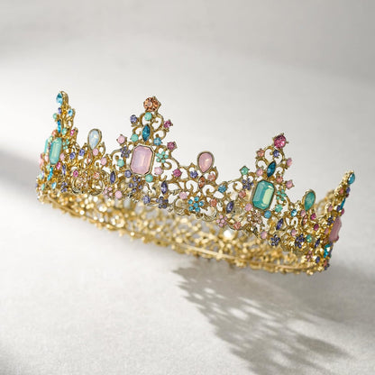 SWEETV Queen Crown for Women - Baroque Wedding Tiaras and Crowns,Jeweled Tiara Crown,Prom Birthday Halloween Hair Accessories