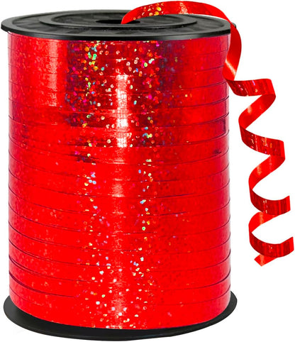 Rainbow Curling Ribbon, 500 Yard Metallic Shiny Curling Ribbon, 1/5" for Presents, Balloons, Parties & Festivals