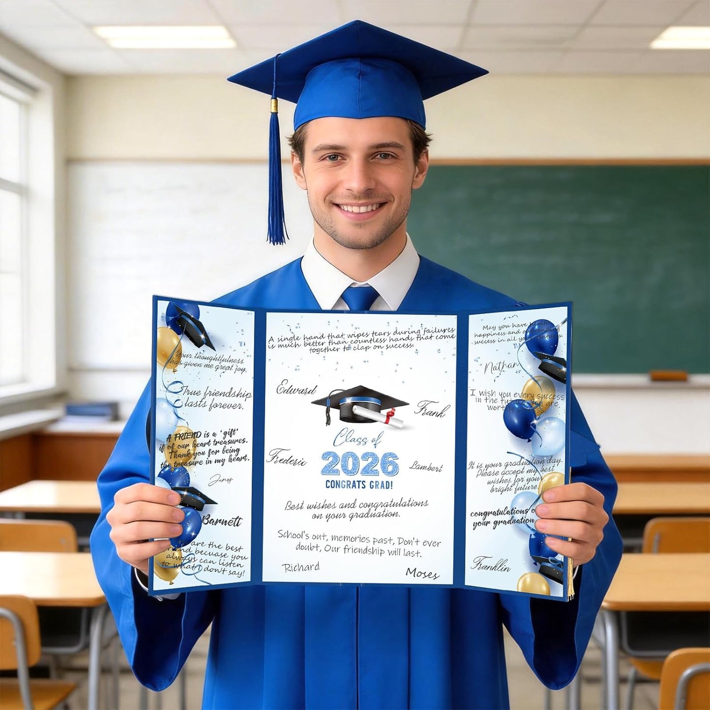 kockuu 2026 Graduation Guest Book Signature Board, Pink Class of 2026 Graduation Sign in Book to Sign Decor for Grad Party High School College Grad Gifts