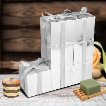 100 Pack Small Gift Boxes, 2x2x2 Inches Favor Boxes Gold Paper Gift Boxes with Lids for Presents, Crafting, Cupcake Boxes, Gifts, Candy Boxes for Wedding Party Bridal Shower Baby Shower Favors