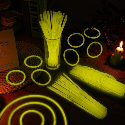 40 Pack 8” Red Glow Sticks Bracelet Necklaces Bulk with 40 Connectors Neon Glow In The Dark Party favors Supplies for Holiday Birthday Party Decoration (Red)