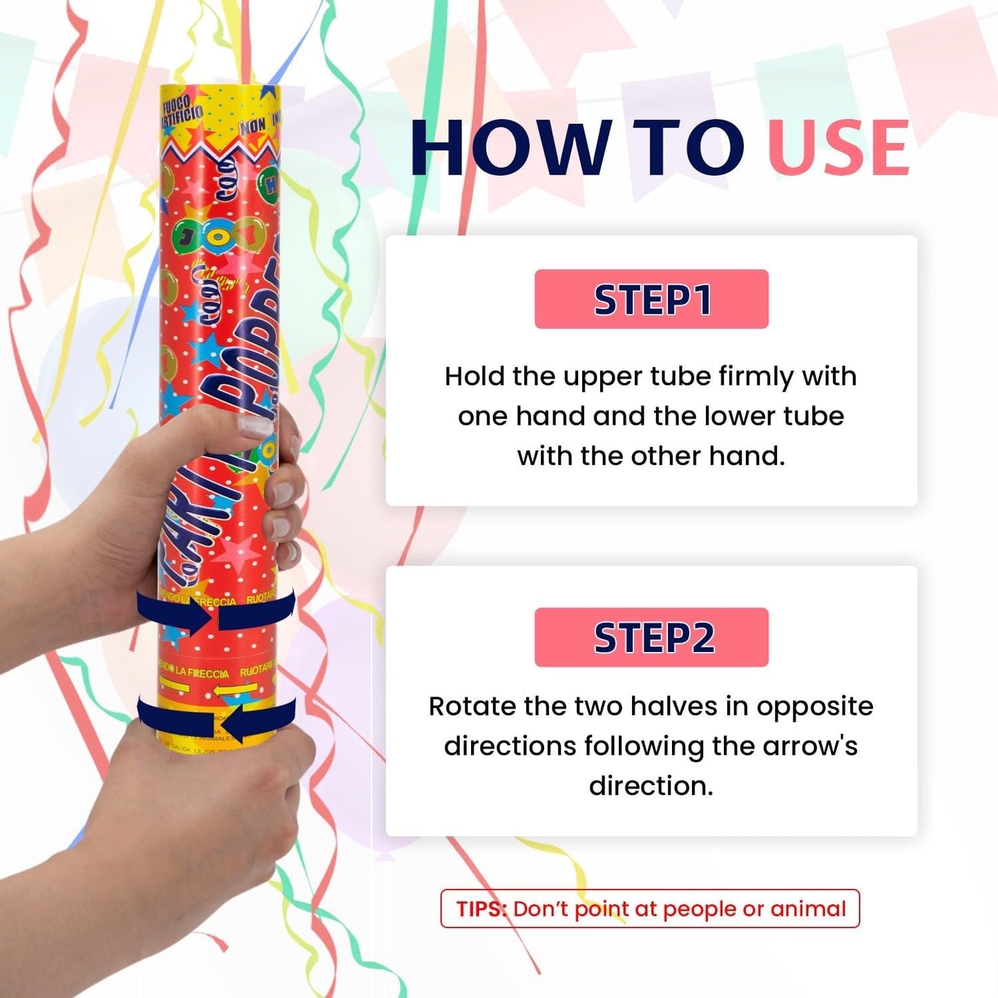 12 Pack Red Biodegradable Confetti Cannon-Confetti Poppers for Wedding, Graduation, Birthday, New Year's Eve Celebration Valentines Day Wedding Engagement Anniversary Bridal Shower Party Supplies