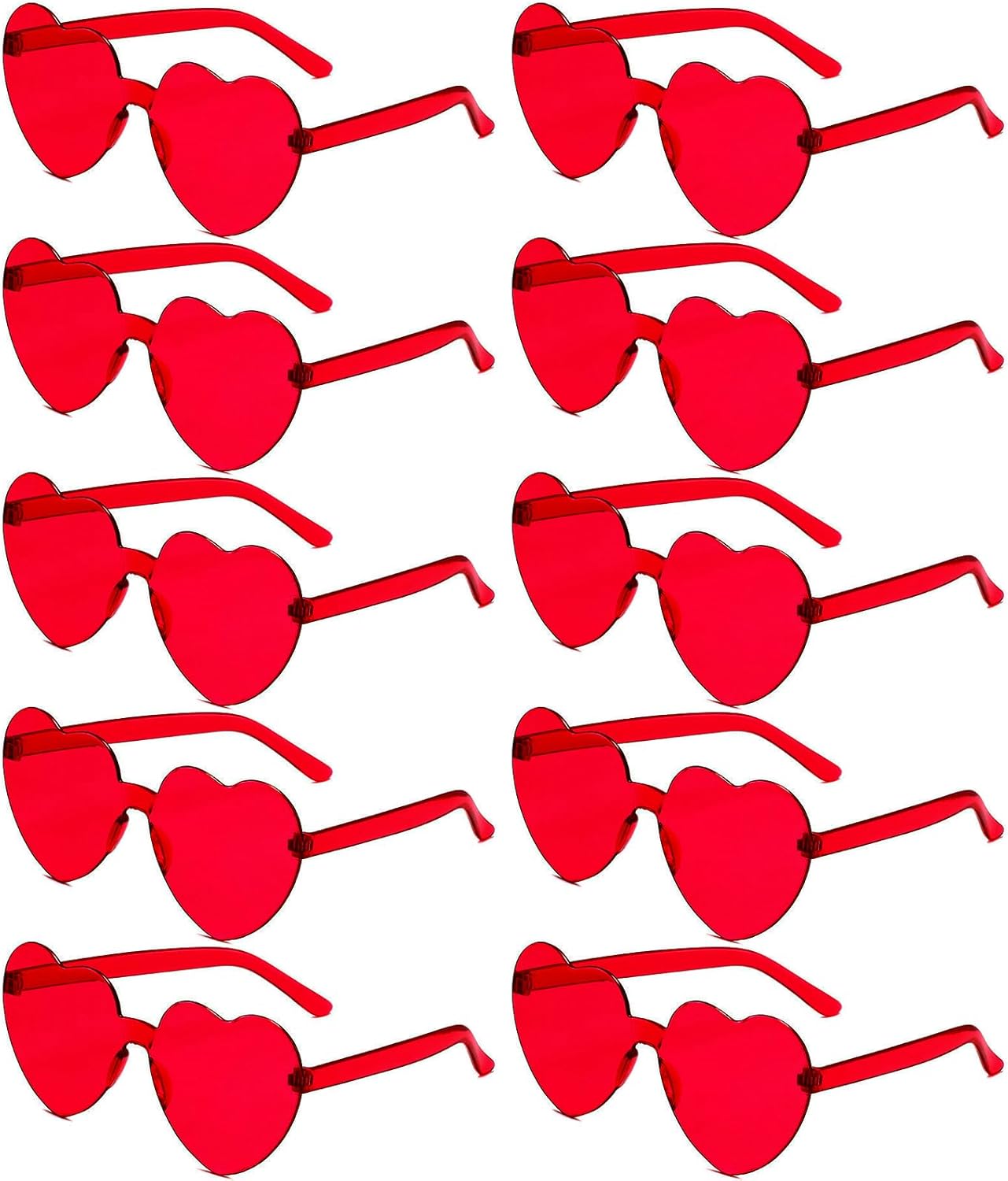 AEAHALY Heart Sunglasses for Women and Men Rimless Heart Shaped Sunglasses Bachelorette Bride Party Accessories