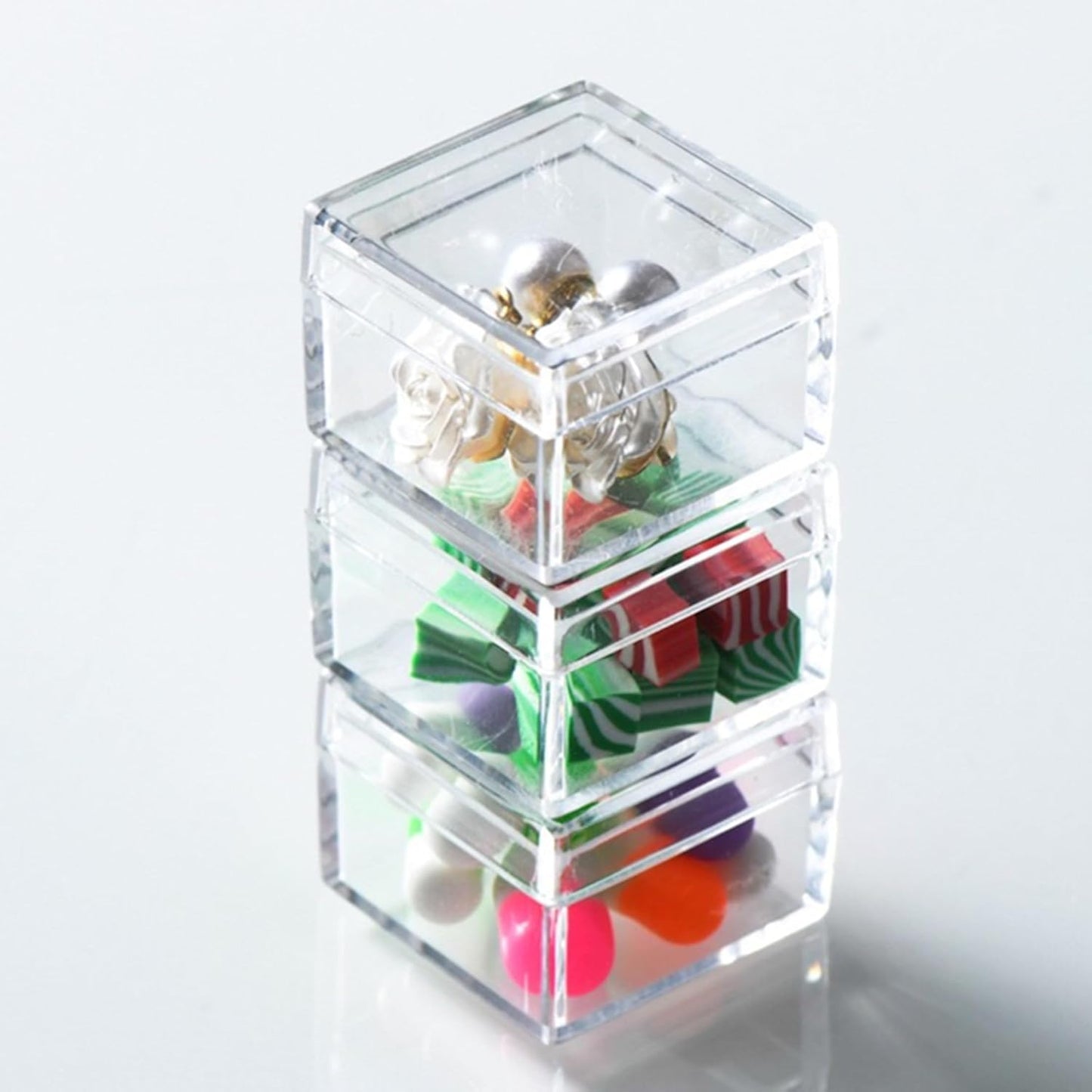 KissYou Acrylic Box Clear Boxes with Lid 12 Packs Small Candy Box Display Square Cube Wedding Graduation Party Decorations Jewlry Gift Box