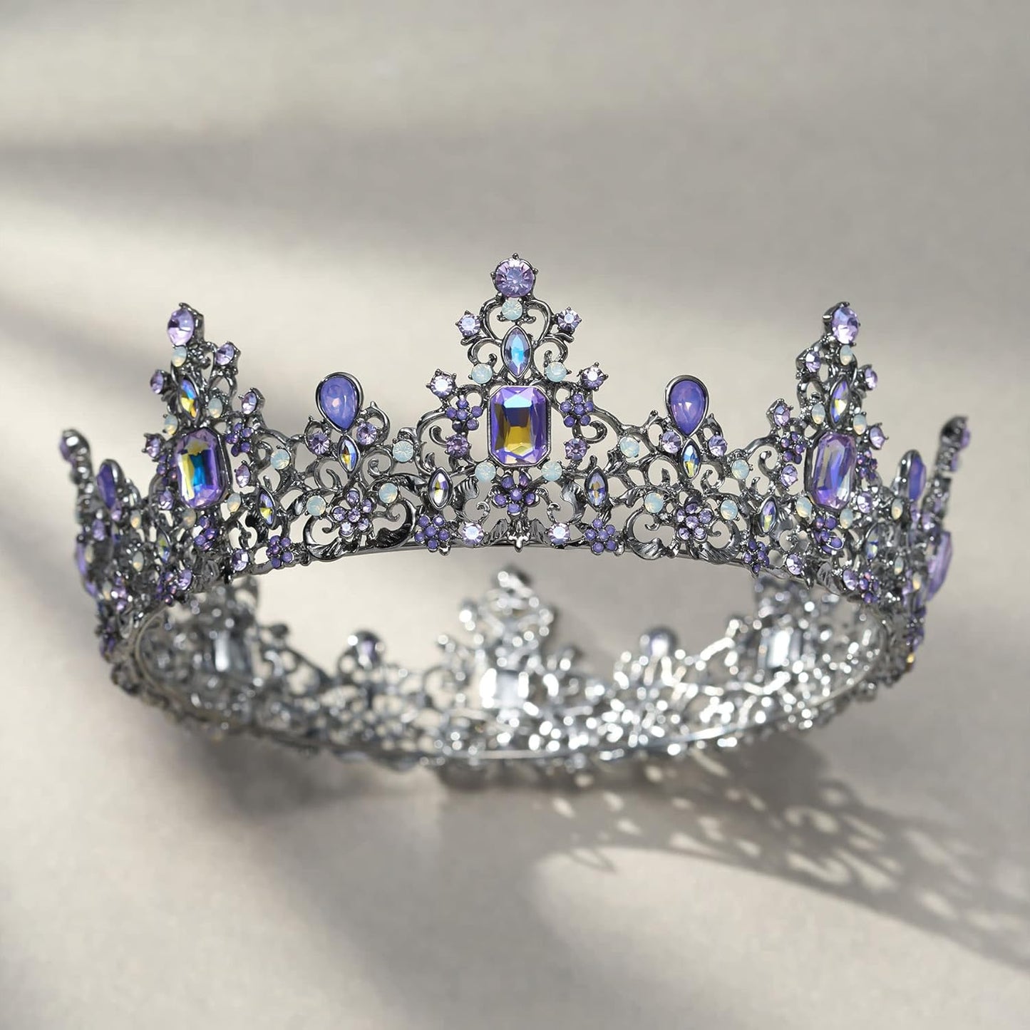 SWEETV Queen Crown for Women - Baroque Wedding Tiaras and Crowns,Jeweled Tiara Crown,Prom Birthday Halloween Hair Accessories