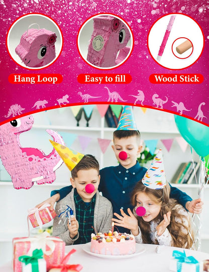 Unicorn Piñata for Birthday Party Girl, Princess Party Piñata with Wood Stick, Blindfold & Confetti, Rainbow Unicorn Birthday Decoration (15.6"x12.6"x3.1")