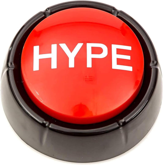 Sound RX “The Hype Button” Hip Hop Air Horn Sound Effect Button – DJ Party Noise Maker, Funny Desk Toy & Celebration Buzzer (Batteries Included)