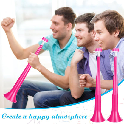 2 Pcs Stadium Horn for Adult, 21 Inch Vuvuzela Plastic Collapsible Cheering Trumpets for Sporting Events Football Carnival Party (Blue)