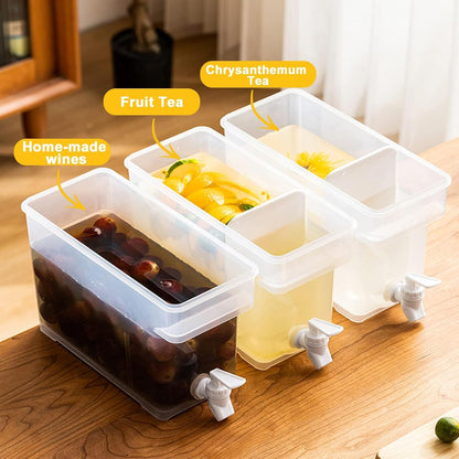 0.9 Gallon Drink Dispenser with Spigot, fridge water dispenser,drink dispenser for parties Juice Dispenser for Fridge, Plastic Lemonade Dispenser for Water, Milk, Beer, Outdoor Party