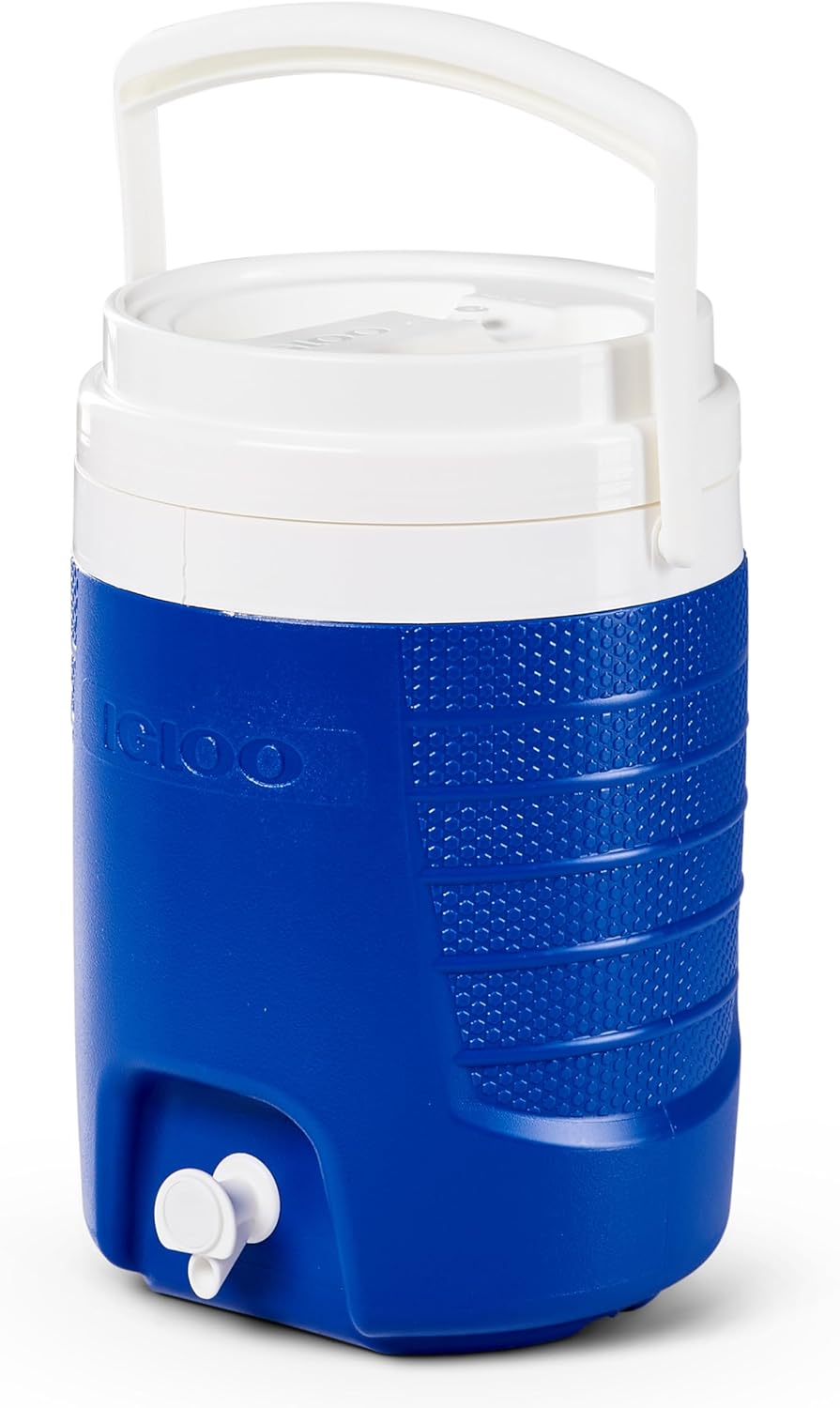 Igloo 5 Gallon Portable Sports Cooler Water Beverage Dispenser with Flat Seat Lid, Insulated Beverage Dispenser, Orange/White