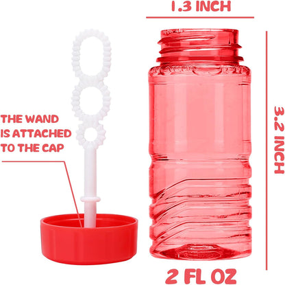 48 Pack Bubble Bottle with Wand Attached to the Cap (8 Colors), Bubbles Bulk Set for Kids Party Favors, Blower Bubbles Refill Toy for Toddler Summer Outside, Birthday Gift, Goody Bag Stuffers Supplies